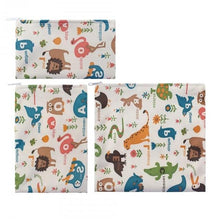 Load image into Gallery viewer, Reusable Zipper Food Bag Reusable Sandwich Bag A&Z Quality Life Store 3pcs - Zoo Animals China