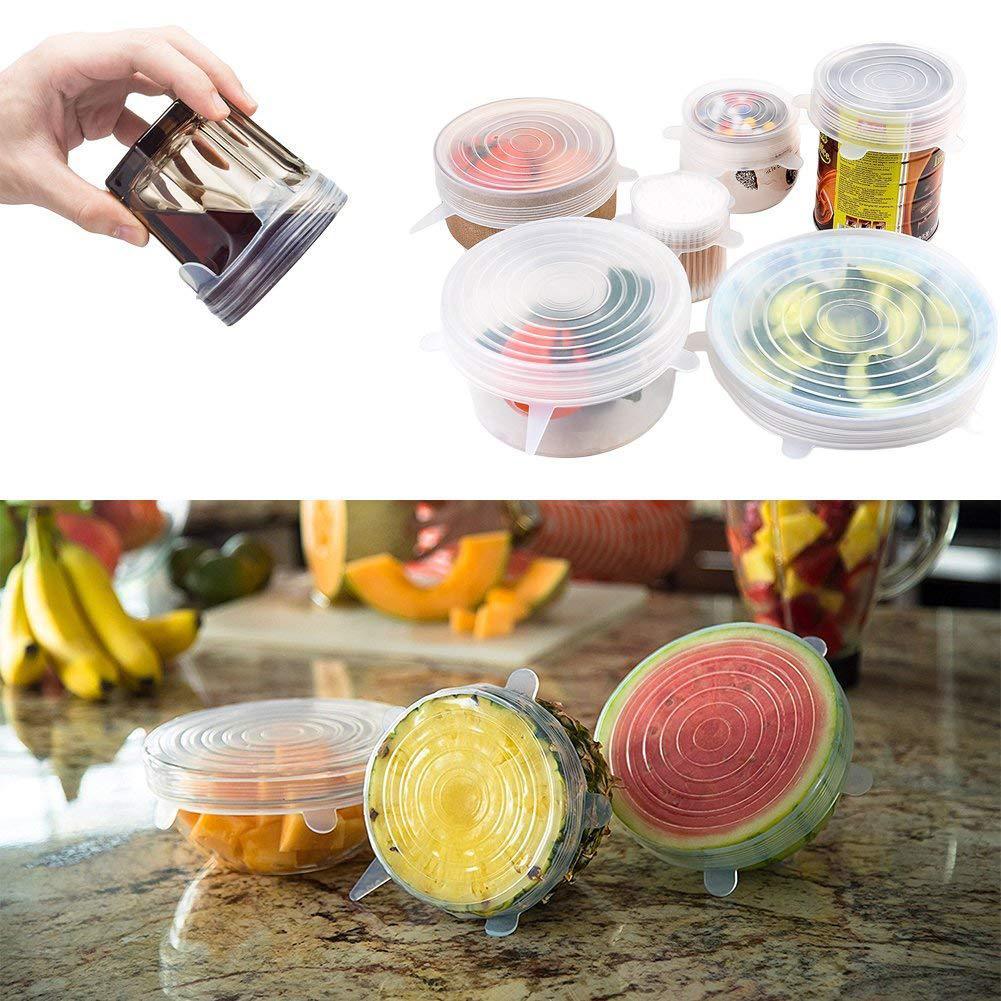Silicone Stretch Lids, Reusable Durable Food Storage Lids For