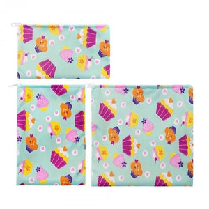 Reusable Zipper Food Bag Reusable Sandwich Bag A&Z Quality Life Store 3pcs - Cupcakes China 